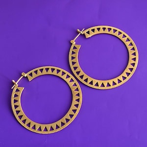 Gold Hoop Earrings, Large Big Hoop Earring, Circle Earrings, Statement Earrings, Big Round Earrings, Gifts For Her, Valentines Gift