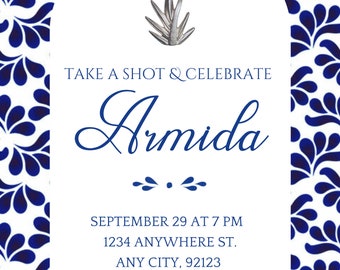 Talavera Azul Invitation