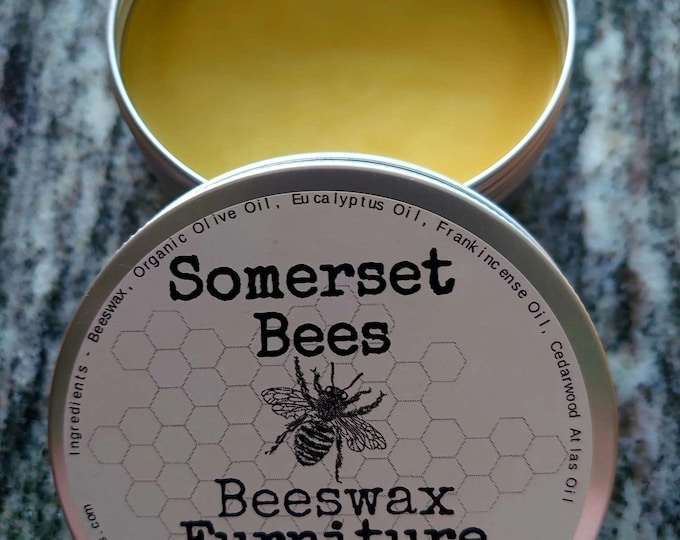 Beeswax Furniture Polish with Eucalyptus, Frankincense and Cedar Essential Oils (100g)
