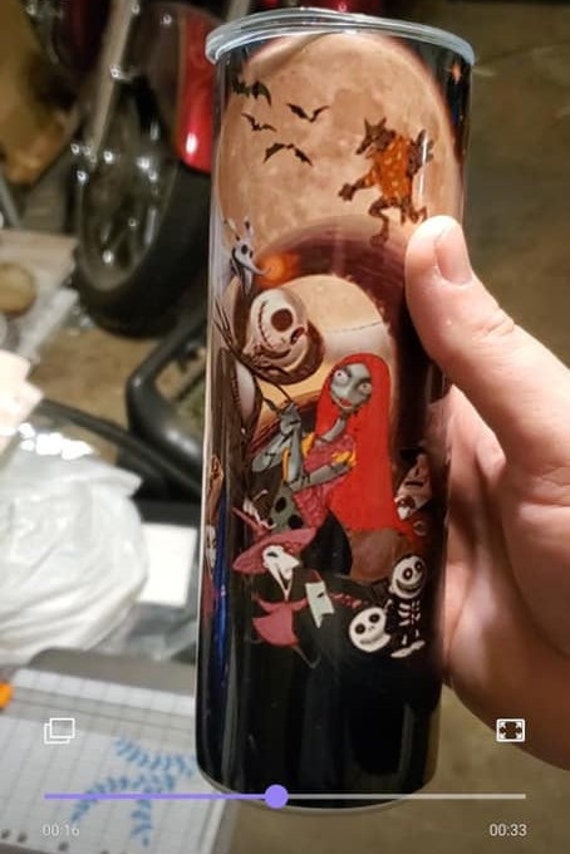 Nightmare before christmas tumbler | Etsy