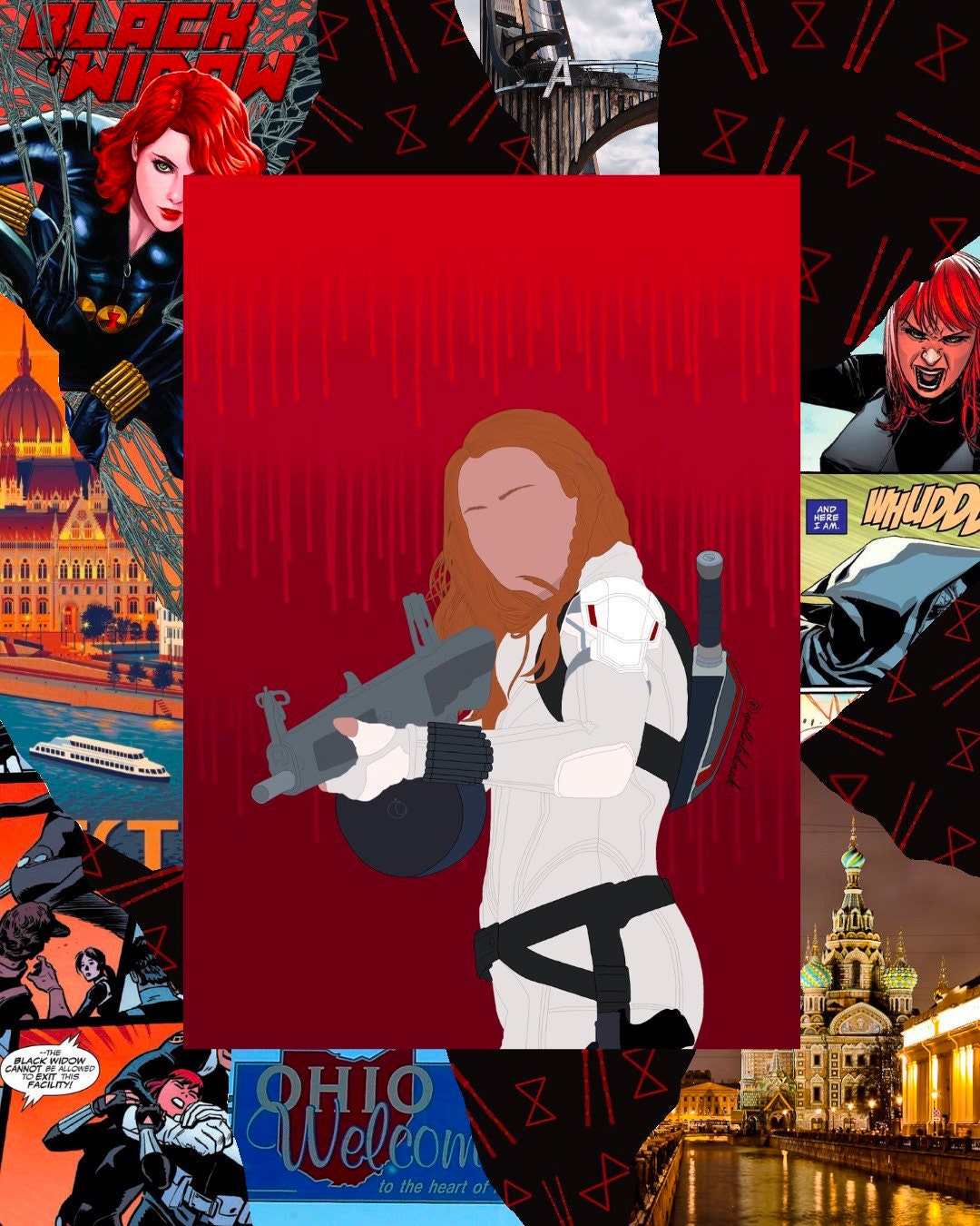Natasha Romanoff A4 Print black Widow 2021 - Etsy