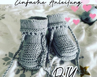 Knitting instructions baby shoes baby socks