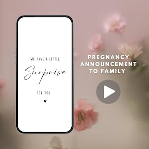Schwangerschaftsankündigungsvideo an Familie | Nur eine kleine Überraschung Ich bin Schwanger | Baby Ultraschall animierte digitale Karte