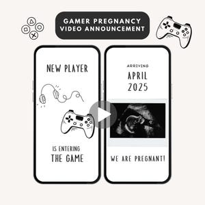 Spiel Schwangerschaftansage Video zu Ehemann | Nur eine kleine Notiz zu sagen, ich bin Schwanger | New Player Baby Animierte digitale Karte