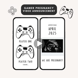 Jeu vidéo d'annonce de grossesse pour son mari | Carte numérique animée Player 2 Baby | Juste un petit mot pour dire que je suis enceinte