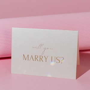 ¿TE CASARAS CON NOSOTROS? Tarjeta de propuesta / Invitaciones de boda y tarjetas de felicitación / Tarjeta de regalo de agradecimiento