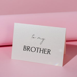 an meinen Bruder | Grußkarte | Hochzeitseinladung Karte Vorlage. Druckbare digitale Download-Ankündigung für Familie