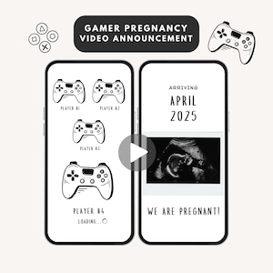 Jeu vidéo d'annonce de grossesse pour son mari | Carte numérique animée Player 4 Baby | Juste un petit mot pour dire que je suis enceinte