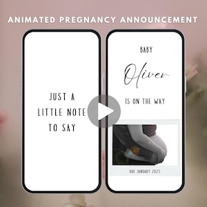 Schwangerschaftsankündigungsvideo an Ehemann | Nur eine kleine Notiz zu sagen, ich bin Schwanger | Baby Ultraschall animierte digitale Karte