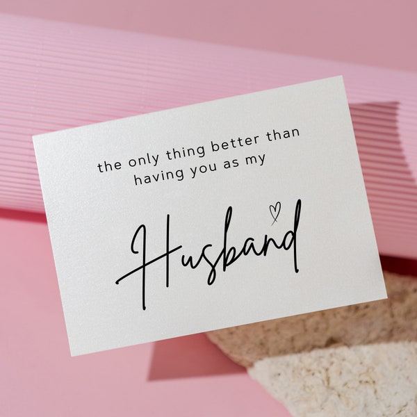 Printable Baby Announcement Card to Husband | The only thing better than having you as my Husband | Pregnancy Announcement | I am pregnant