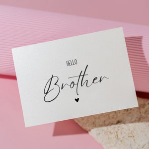 Baby Karte zum selbst ausdrucken | Hallo Bruder | Schwangerschaftsankündigung an Familienkarte | Ich bin schwanger! Sofort Download