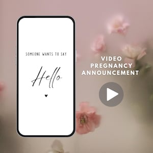 Schwangerschaftsankündigungsvideo an Ehemann | Jemand möchte gerne Hallo sagen | Baby Ultraschall animierte digitale Karte