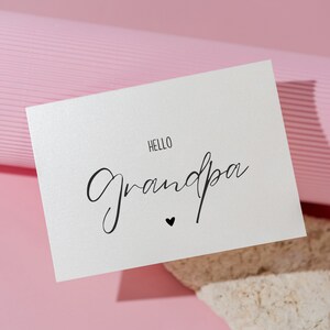 Baby Karte zum selbst ausdrucken | Hallo Opa | Schwangerschaftsankündigungskarte für Familie | Ich bin schwanger Instant Download
