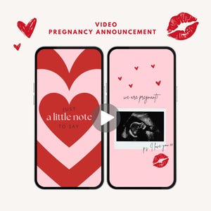 Schwangerschaftsankündigungsvideo an Ehemann | Nur eine kleine Notiz zu sagen, ich bin Schwanger | Baby Ultraschall animierte digitale Karte