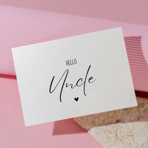 faire-part bébé imprimable | Bonjour mon oncle | Faire-part de grossesse à une carte de famille | Je suis enceinte ! Téléchargement instantané