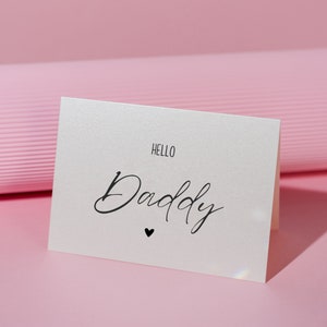Tarjeta de anuncio de bebé imprimible para esposo/¡Hola papá! No veo la hora de conocerte / Anuncio de Embarazo a Tarjeta Familiar / Estoy embarazada