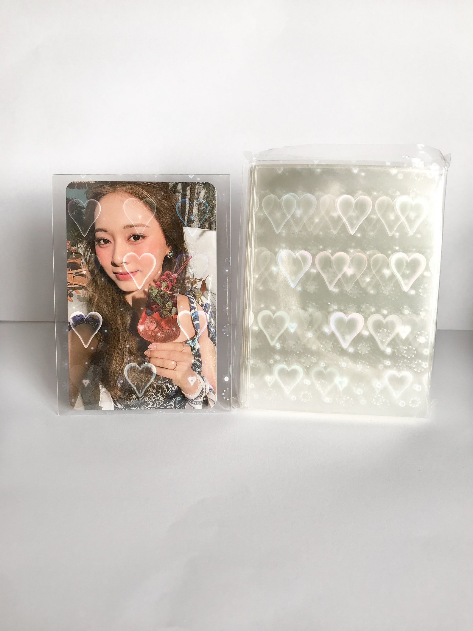 Hearts Effect Photocard Sleeves 100 Pack perfect for BTS Etsy