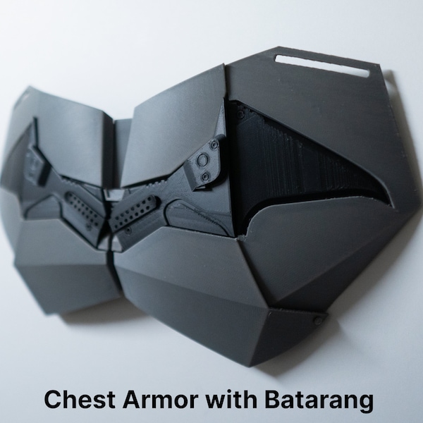 Chest Armor with detachable Batarang -- Screen Accurate -- Size Customizable -- 3D Printed