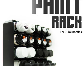 Paint Rack Organizer for 20 30ml bottles, space saving modular design
