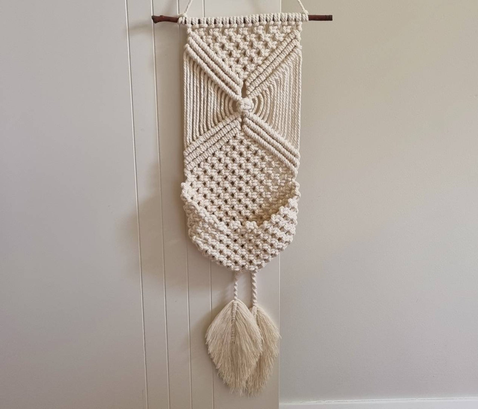 Macrame Handmade Wall Hanging Letter Rack Organiser Etsy
