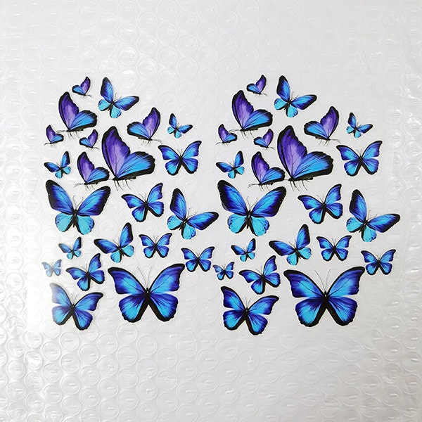 Grey Butterfly Iron on Patch Set, 3/5 Sew on Gray Butterflies Patches,  Embroidered Appliques, Embroidery Craft Supplies 
