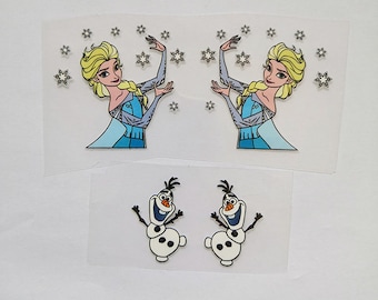 Cartoon Iron On Stickers For Custom Kids Shoes, Heat Transfer Pricess Patches For Decal Your Girls Shoes