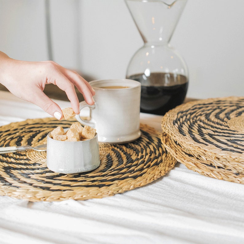 Natural Woven Placemats for Table Setting D15 Set of Etsy