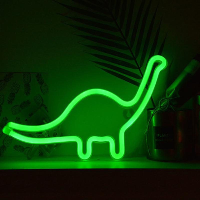 Dinosaur Shape Design Neon Sign Light Etsy