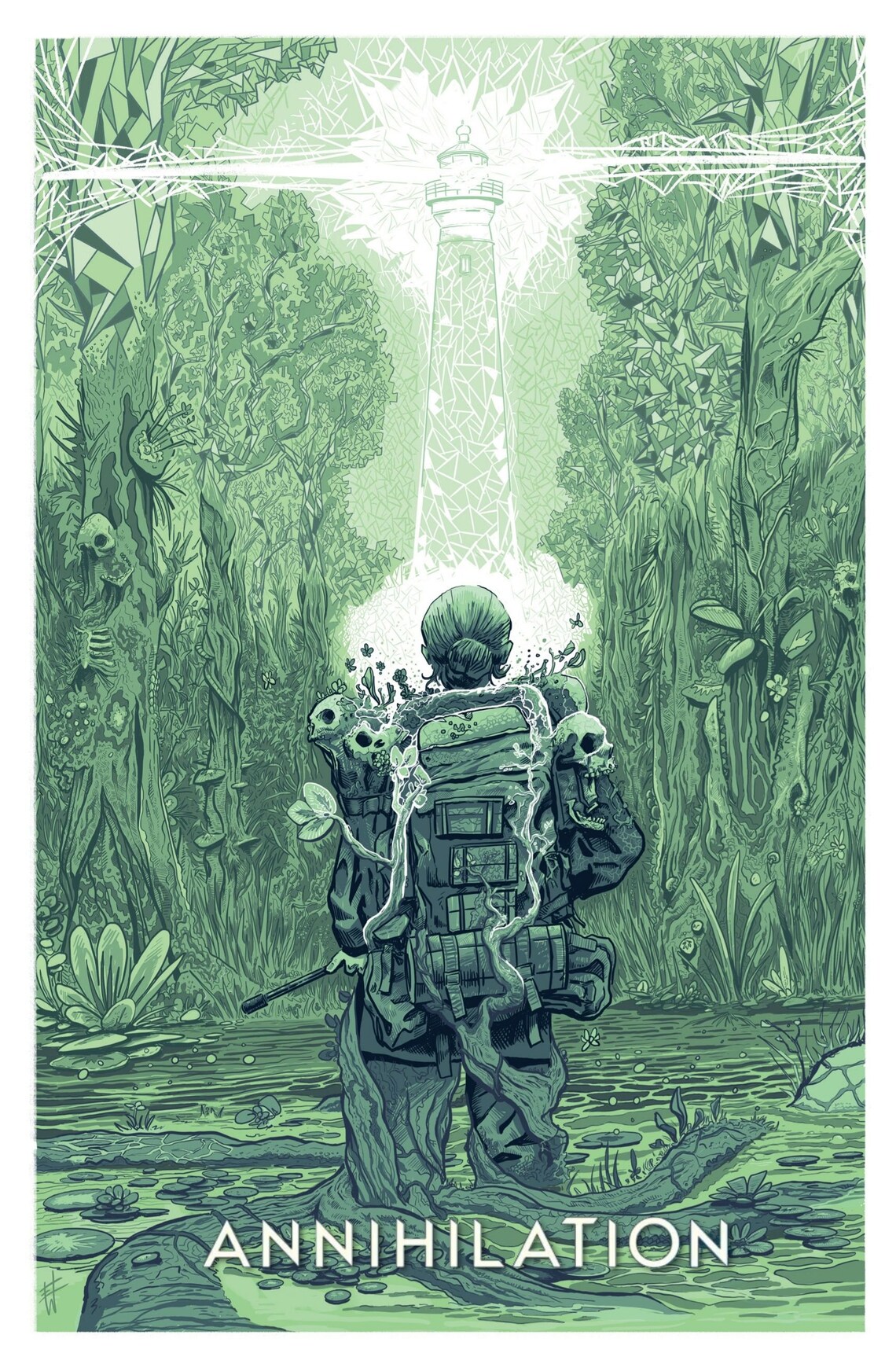 Annihilation Movie Poster science fiction horror film Etsy