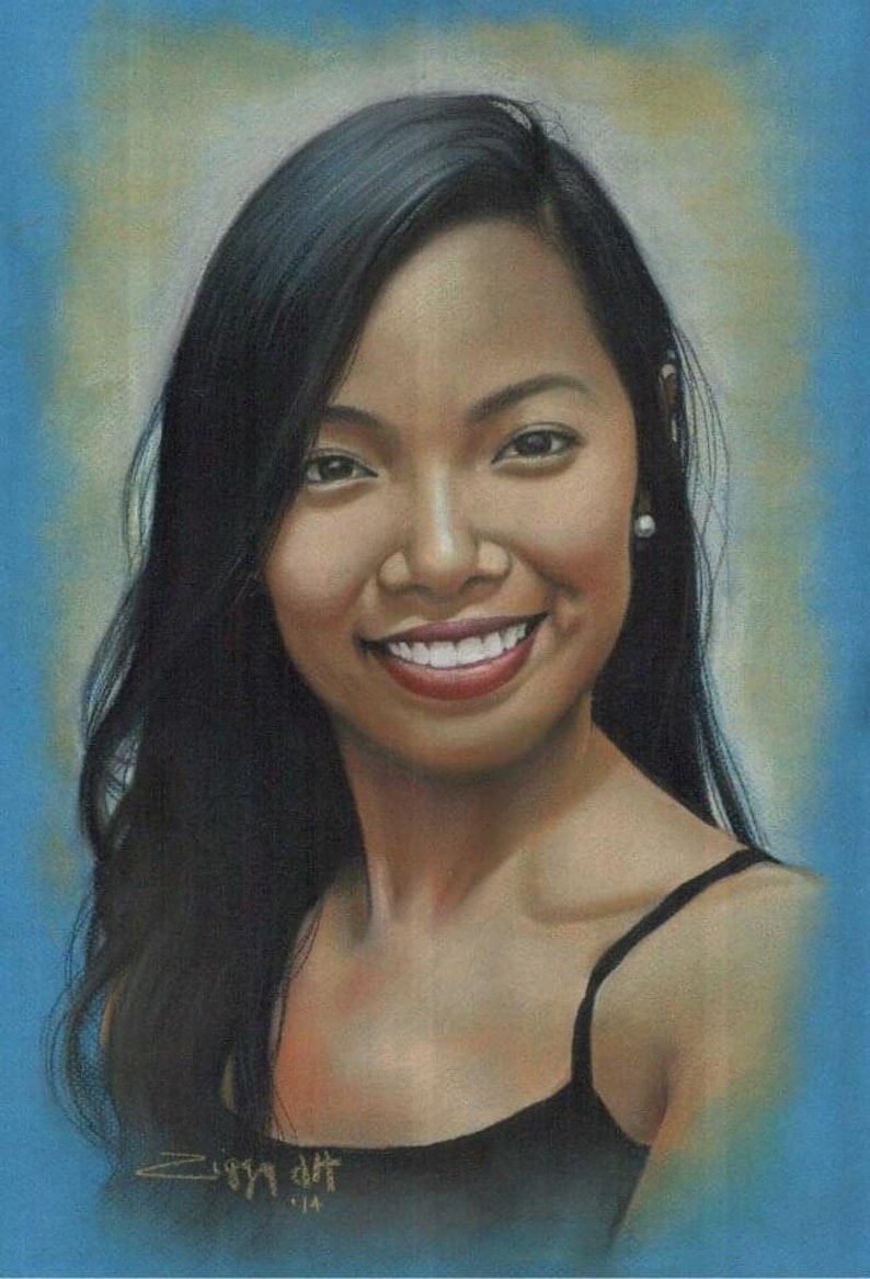 Pastel drawinghand drawn portraitdrawing in pastelportrait in colorportrait from photo