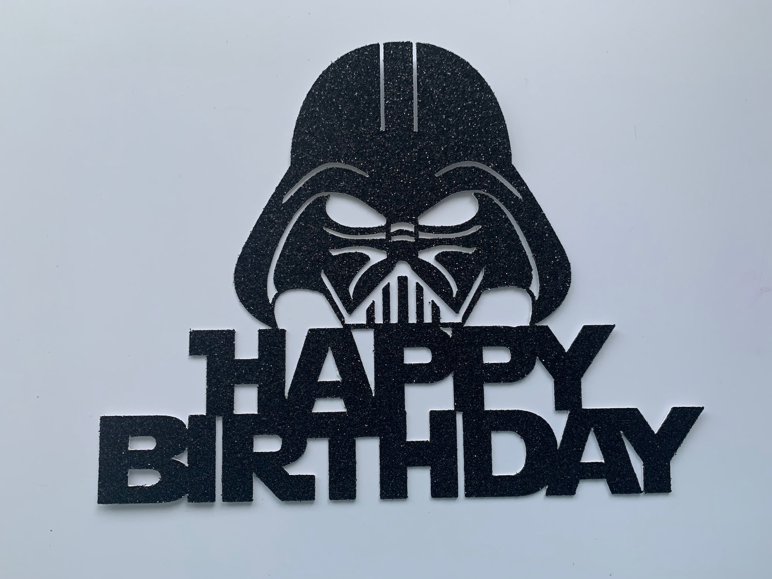 Darth Vader Happy Birthday Cake Topper Unofficial Etsy