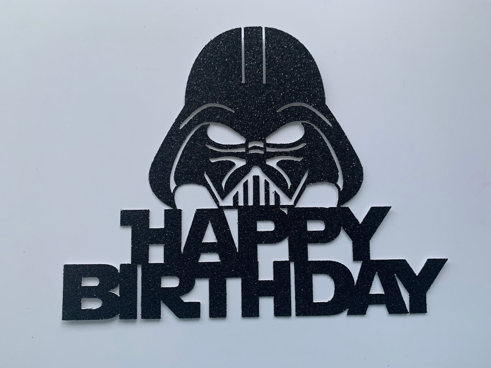Darth Vader Happy Birthday Cake Topper unofficial Etsy