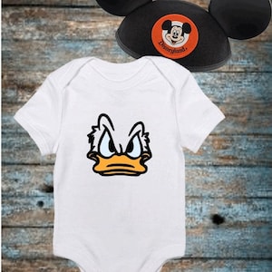 Donald Duck Baby Onesie* Funny Donald Duck Onesie* Angry Donald Duck* Disney Onesie* Donald Duck* Classic Disney Character* Cute Baby*