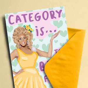 5 szt. kart, prezent dla najlepszego przyjaciela, kartki okolicznościowe, RuPaul's Drag Race, RPDR, LGBTQ, Drag Queen, tani prezent, zabawny cytat, pastelowy, zestaw prezentowy kart
