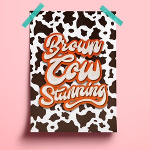 RuPaul&#39;s Drag Race Wall Art | LGBT | Queer gift | Drag Queen | Poster A3 | Brown Cow Stunning | Fan Art to print yourself | Digital download