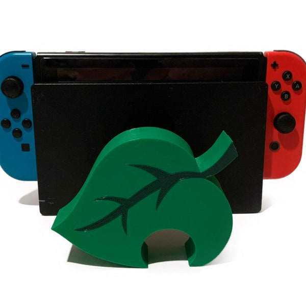 Nintendo Switch Game Case | Animal Crossing Leaf | Holds 10 Games | PLA | 3D Printed | Game Holder | Cartridge Storage