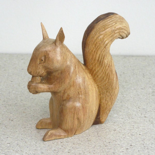 Hand Carved Wooden Squirrel.....