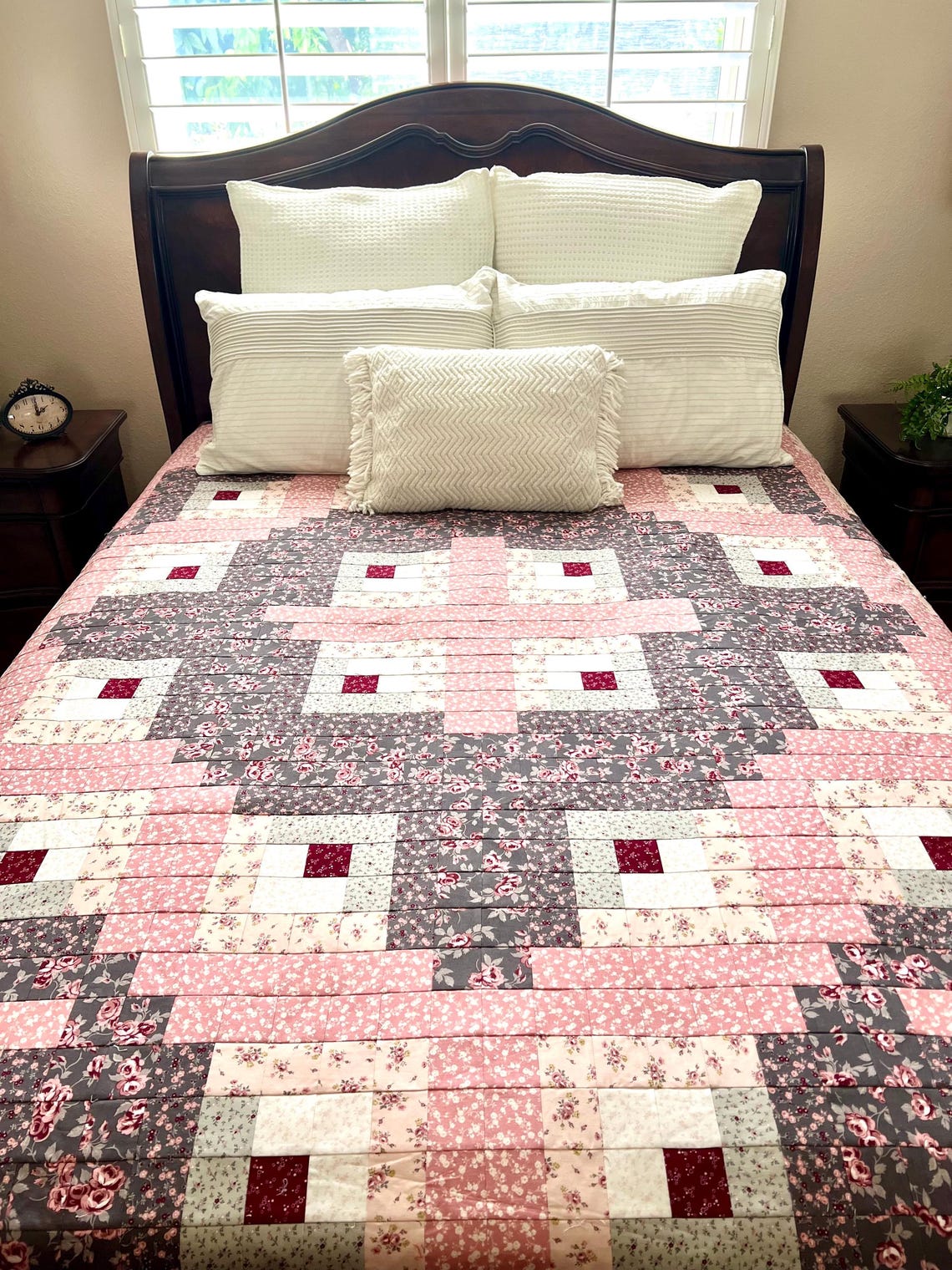 Exquisite Log Cabin Quilt Kit With Quilt Pattern, Tensisters ...
