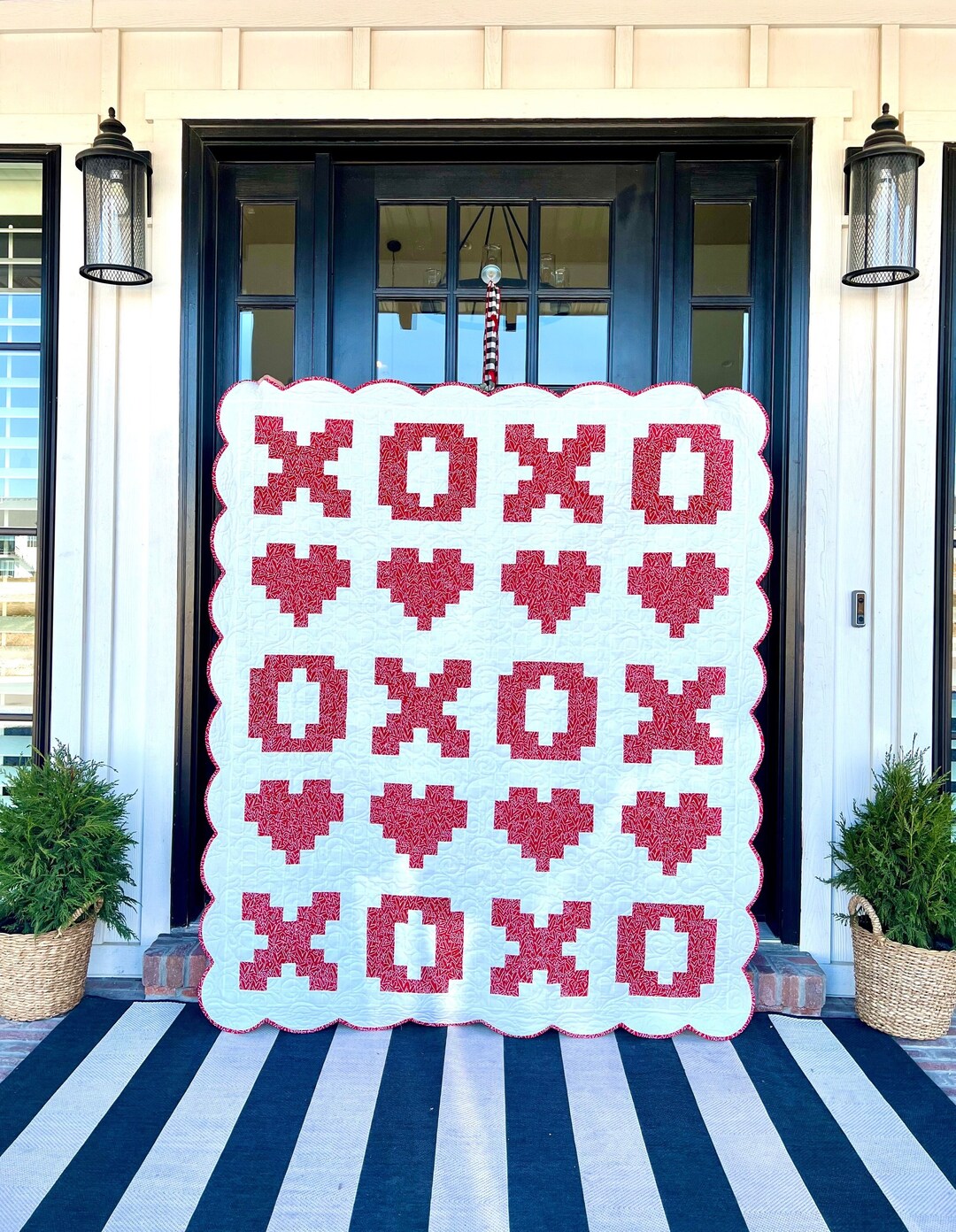 Love You Forever Quilt Kit With Tensisters Handicraft Easypiecing Grid ...