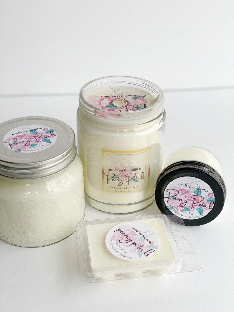 Peony Petalspeony candlefloral candlesoy candlemothers day giftsoy candle