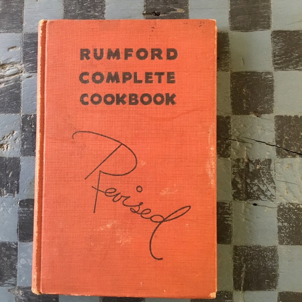 Rumford Complete Cookbook Revised (1938) Vintage Cookbook