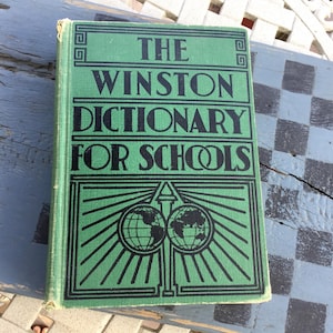 The Winston Dictionary for Schools (1942) Vintage School Dictionary