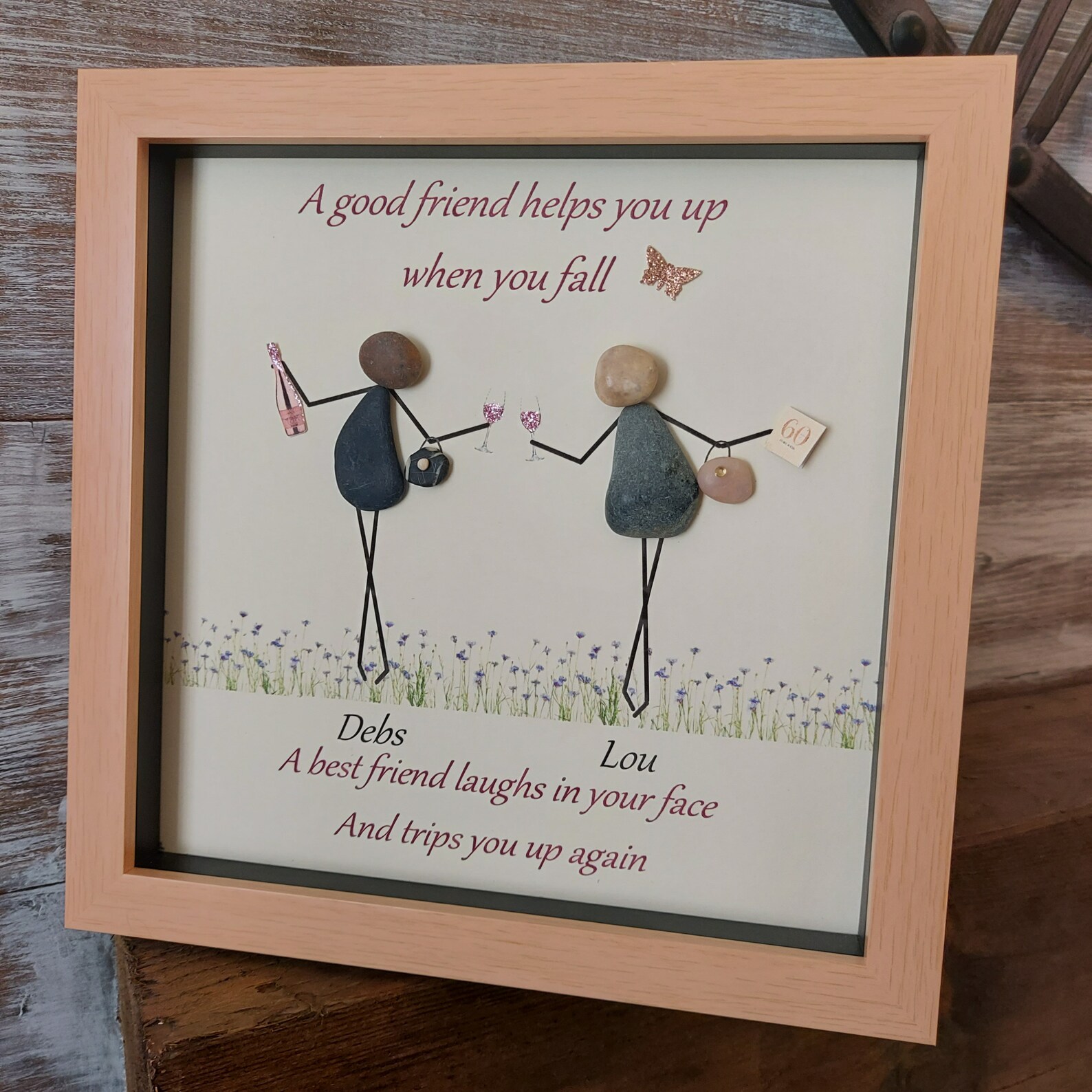 Best Friends Pebble Art Besties Forever Friend Gift Bffs Etsy UK