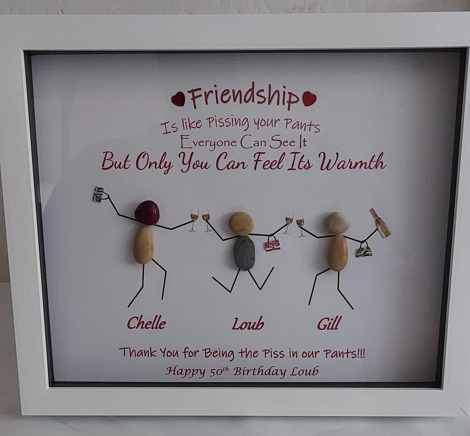 Funny Friendship Gift Best Friends Crazy Friends Pebble - Etsy UK
