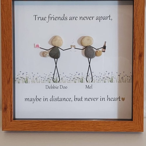Pebble Art Friends. Best Friend Pebble Art Picture. Etsy