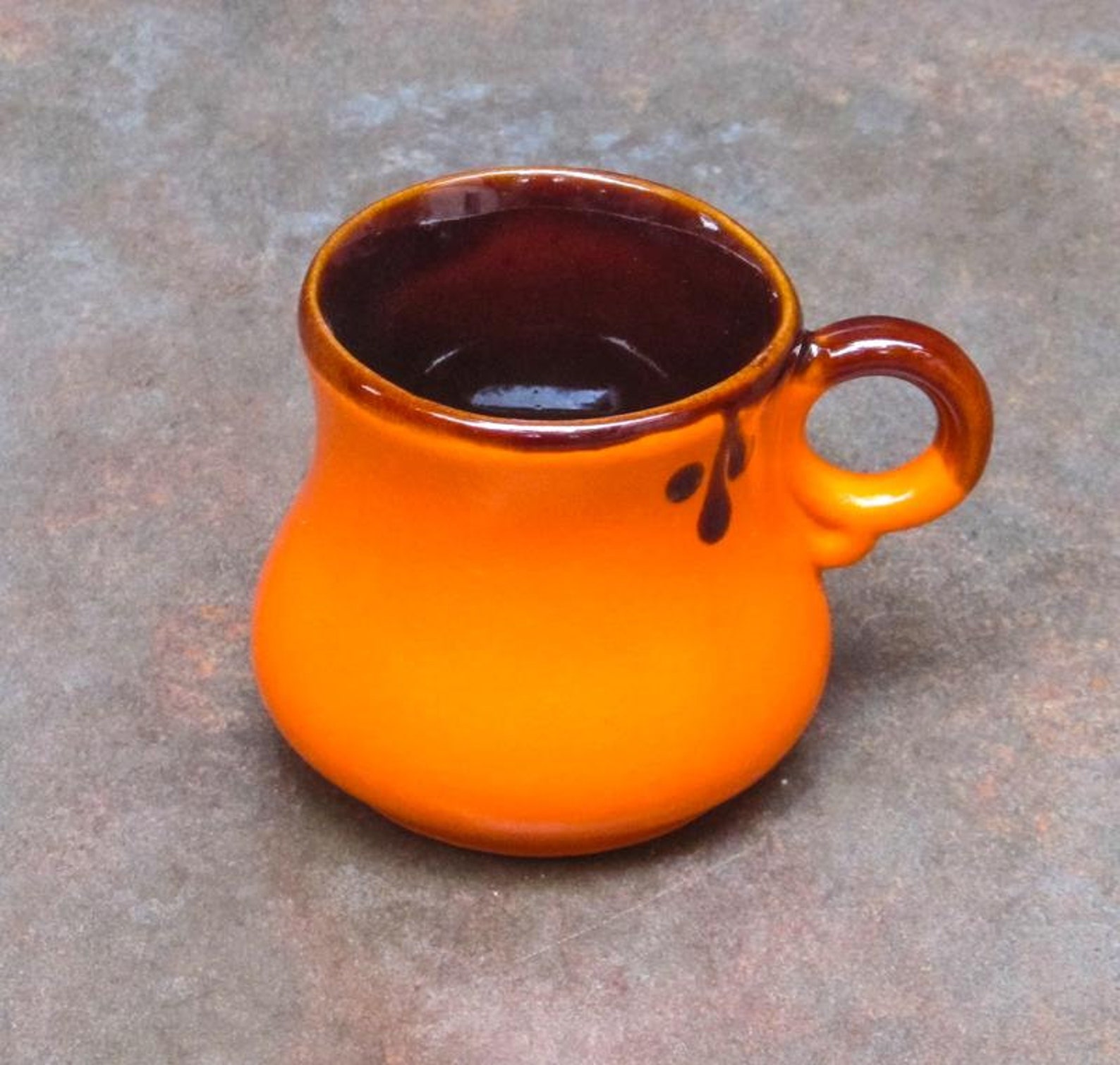 Handmade Pottery Red Clay Mug Orange Red Clay Espresso Etsy