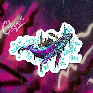 NYC Whale Die Cut Sticker