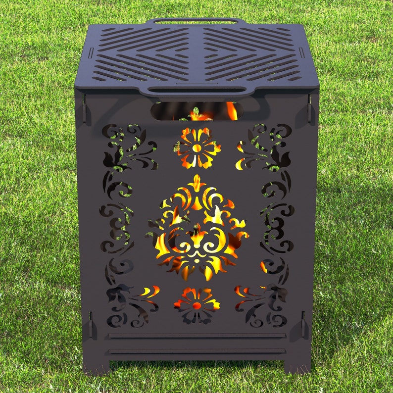 Fire Pit BBQ Barbecue Dxf Files for Plasma,laser,grill,collapsible