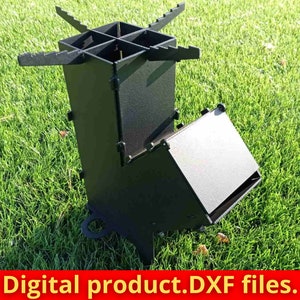 Rocket Stove small size, Fire Pit,Mangal BBQ Barbecue Dxf,SVG files for plasma,Grill Fire Pit,Mangal Collapsible,Foldable,Plasma,Laser.