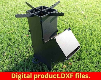Rocket Stove small size, Fire Pit,Mangal BBQ Barbecue Dxf,SVG files for plasma,Grill Fire Pit,Mangal Collapsible,Foldable,Plasma,Laser.